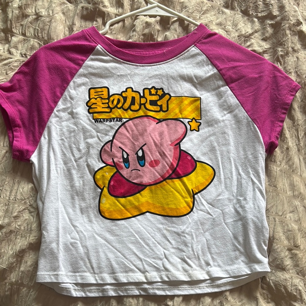 Kirby Japanese Raglan Baby Tee Shirt